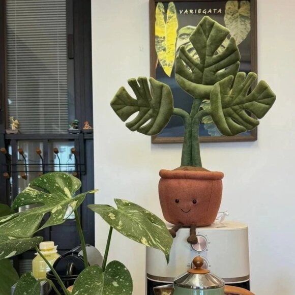 Jellycat Amuseables Monstera Plant NWT and Dust Bag Rare Edtion 2025 - Picture 3 of 5